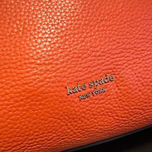 Kate Spade Abbott Satchel Bag Coral Crossbody Tote GUC - Picture 4 of 8